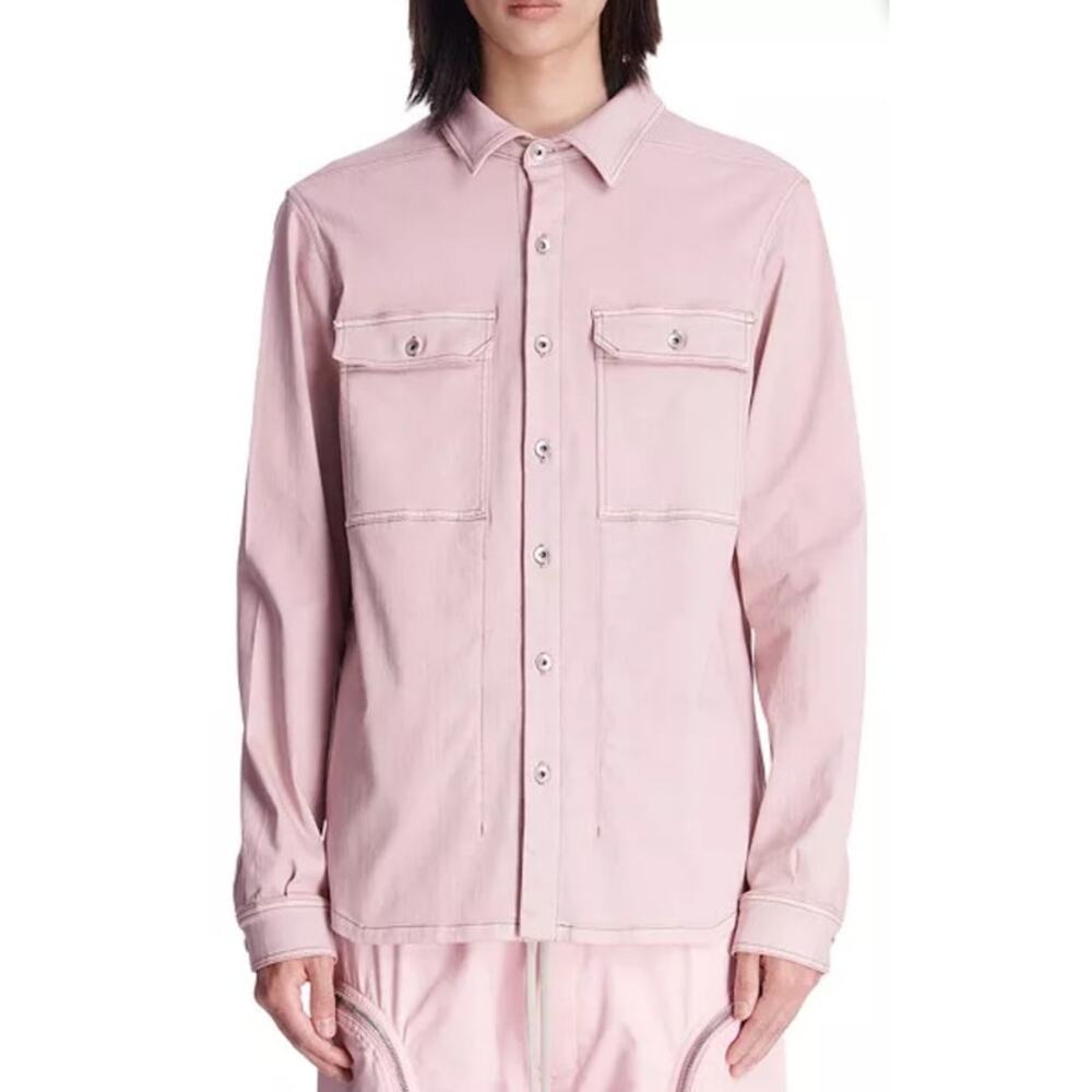 Rick Owens Denim Outershirt 63 Faded Pink Size Small